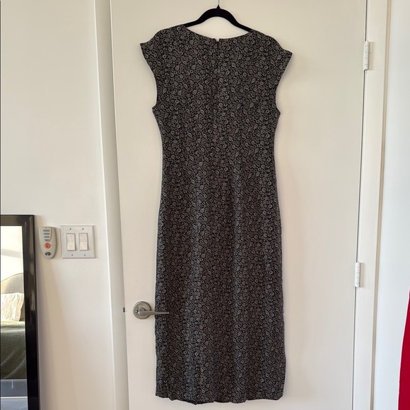 Madewell Black and White Floral Paisley Midi Dress 6 - Picture 4 of 5